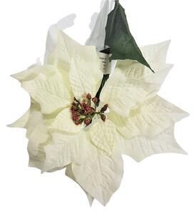 Božićna zvijezda Poinsettia 73cm krema umjetna