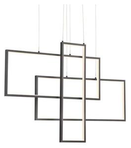 Redo 01-2315 - LED Prigušivi luster na sajli PLANA LED/60W/230V crna