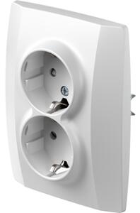 SCHUKO UTIČNICA DUPLA 2P+E 16A 250V~ PW EKONOMIK VQ16PW-U