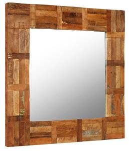 VidaXL Zidno ogledalo od masivnog obnovljenog drva 60 x 60 cm