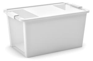 Bijela plastična kutija za pohranu s poklopcem 55x35x28 cm Bi-Box L – KIS