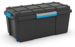 Crna plastična kutija za pohranu s poklopcem 78x39,5x35 cm Scuba Box – KIS
