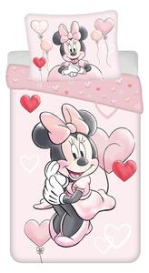 Ružičasta pamučna dječja posteljina za krevet za jednu osobu 140x200 cm Minnie "Balloon" – Jerry Fabrics