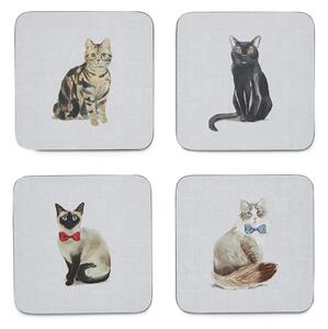 Set od 4 plave mahune CookSmart ® znatiželjne mačke