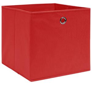 VidaXL Kutije za pohranu 10 kom crvene 32 x 32 x 32 cm od tkanine