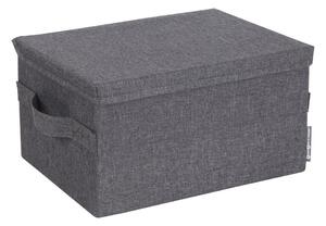 Siva tekstilna kutija za pohranu s poklopcem 35x26x19 cm Soft Storage – Bigso