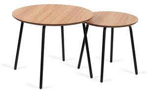 Okrugli stolići za kavu u setu 2 kom u prirodnoj boji ø 55 cm Luke – Bonami Essentials