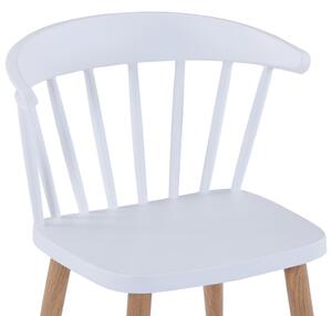 Blagovaonske stolice 2 kom bijele plastične