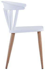 Blagovaonske stolice 2 kom bijele plastične