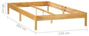Okvir za krevet od masivne hrastovine 120 x 200 cm