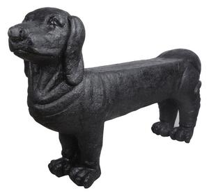 Crna vrtna klupa Dachshund – Esschert Design
