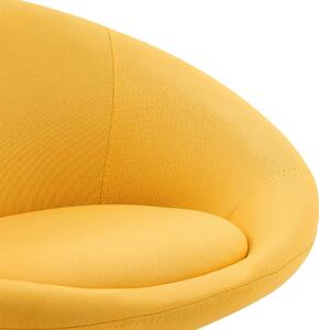 Okretna blagovaonska stolica od tkanine žuta