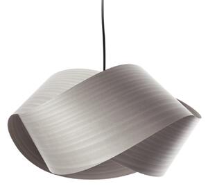 LZF LAMPS viseća svjetiljka Nut, siva/boja nikla, duljina 42 cm, drvo, prigušiva, Sivo, Dnevni boravak/blagovaonica, Drvo