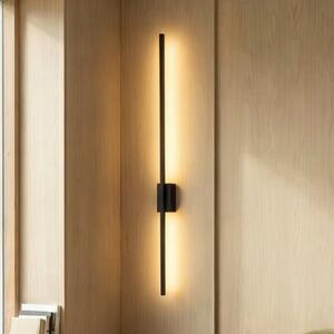 TK Lighting Flash LED zidna svjetiljka, crna, visina 108 cm, metal, 1 lampa, Crno, Dnevni boravak/blagovaonica, Metal