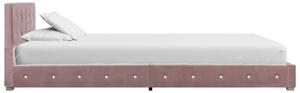 Okvir za krevet ružičasti baršunasti 90 x 200 cm
