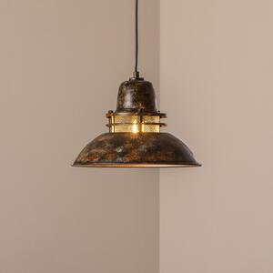 Opviq Viseća svjetiljka Tibet, antikno smeđa, Ø 34 cm, metalna, E27, prigušiva, Smeđa / hrđa, Dnevni boravak/blagovaonica, Metal