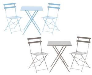 Sklopivi vrtni set, balkonski set - stol + dvije stolice Siva