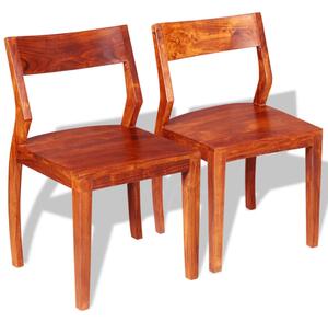 Blagovaonske stolice od masivnog bagremovog drva i šišama 2 kom