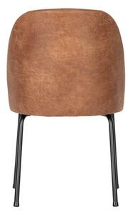 Konjak smeđe kožne blagovaonske stolice u setu 2 kom Vogue – BePureHome