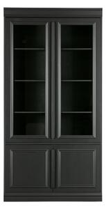 Crna vitrina od masivnog bora 110x215 cm Organize – BePureHome