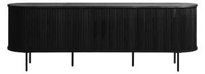 Crna TV komoda u dekoru hrasta 56x180 cm Nola – Unique Furniture