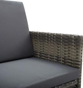 Vrtne stolice s jastucima 2 kom od poliratana sive