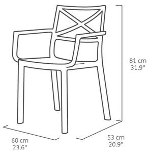 Crna plastična vrtna stolica Metalix – Keter