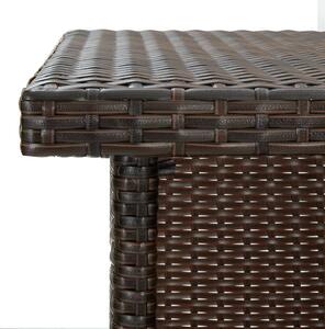 Kutni barski stol smeđi 100 x 50 x 105 cm od poliratana