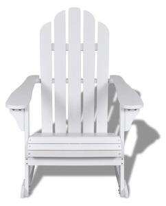 Vrtna stolica za ljuljanje drvena bijela