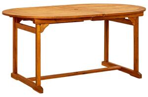 Vrtni blagovaonski stol (160 - 240)x100x75 cm od drva bagrema