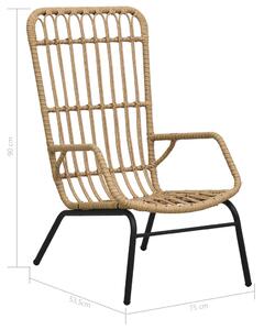 Vrtna stolica od poliratana svjetlosmeđa
