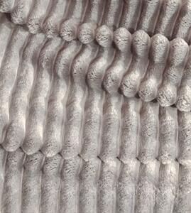 Svijetlo siva deka od mikropliša PRUGE Dimenzije: 160 x 200 cm
