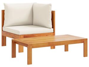VidaXL 2-dijelni set vrtnih sofa s jastucima masivno bagremovo drvo