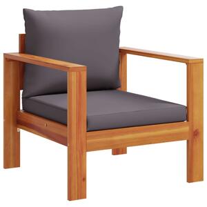 VidaXL Vrtna stolica s jastucima od masivnog drva bagrema