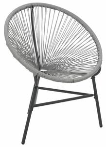 Vrtna okrugla stolica od poliratana siva