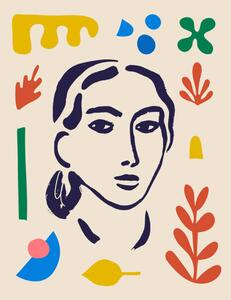 Ilustracija Vector woman art poster. Matisse inspired, MaryliaDesign