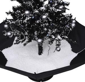 Božićno drvce koje sniježi sa stalkom crno 75 cm PVC