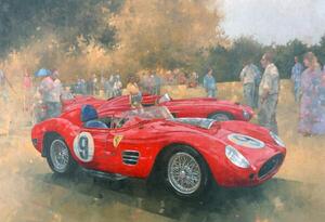Miller, Peter - Reprodukcija umjetnosti Ferrari, day out at Meadow Brook, (40 x 26.7 cm)
