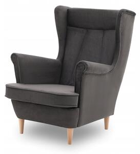 Skandinavska fotelja u tamno sivoj boji