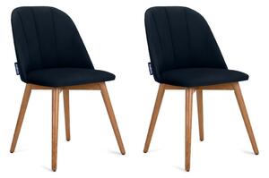 SET 2x Blagovaonska stolica BAKERI 86x48 cm tamno plava/bukva