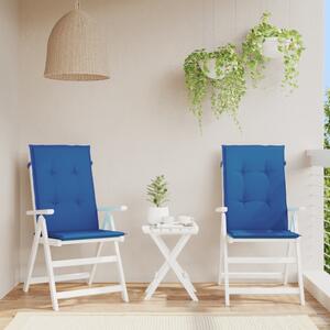 VidaXL Jastuci za vrtne stolice 2 kom plavi 120 x 50 x 3 cm od tkanine