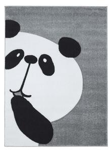 Dječji sivi tepih za zaigranog pandu