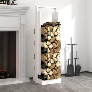 VidaXL Držač za cjepanice bijeli 33,5x30x110 cm od masivne borovine