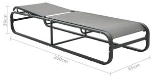 Ležaljke za sunčanje sa stolićem 2 kom tekstilen i aluminij