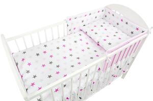 Set posteljine 120x90 cm Zvijezde - ružičasta Komplet od 2 komada