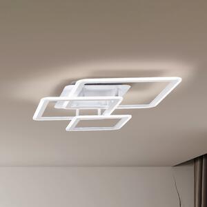 FISCHER & HONSEL Gelder LED stropna svjetiljka pijeskovito-bijele boje, duljina 65 cm, metal,, prigušiva, Bijela, Dnevni boravak/blagovaonica