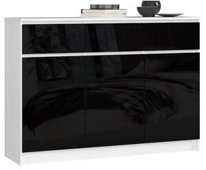 Zondo.hr Komoda Kuwait 3D 3D (bijela + crni sjaj). Akcija -16%. 1152000