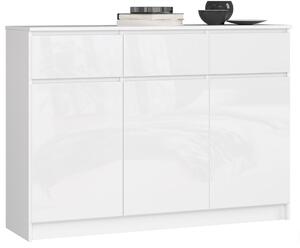 Zondo.hr Komoda Kuwait 3D 3D (bijela + bijeli sjaj). Akcija -18%. 1151999