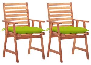 Vrtne blagovaonske stolice s jastucima 2 kom od bagremovog drva