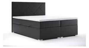 Zondo.hr Bračni krevet Boxspring 160 cm Melo (crna ekokoža) (s prostorom za odlaganje). Akcija -20%. 1044178